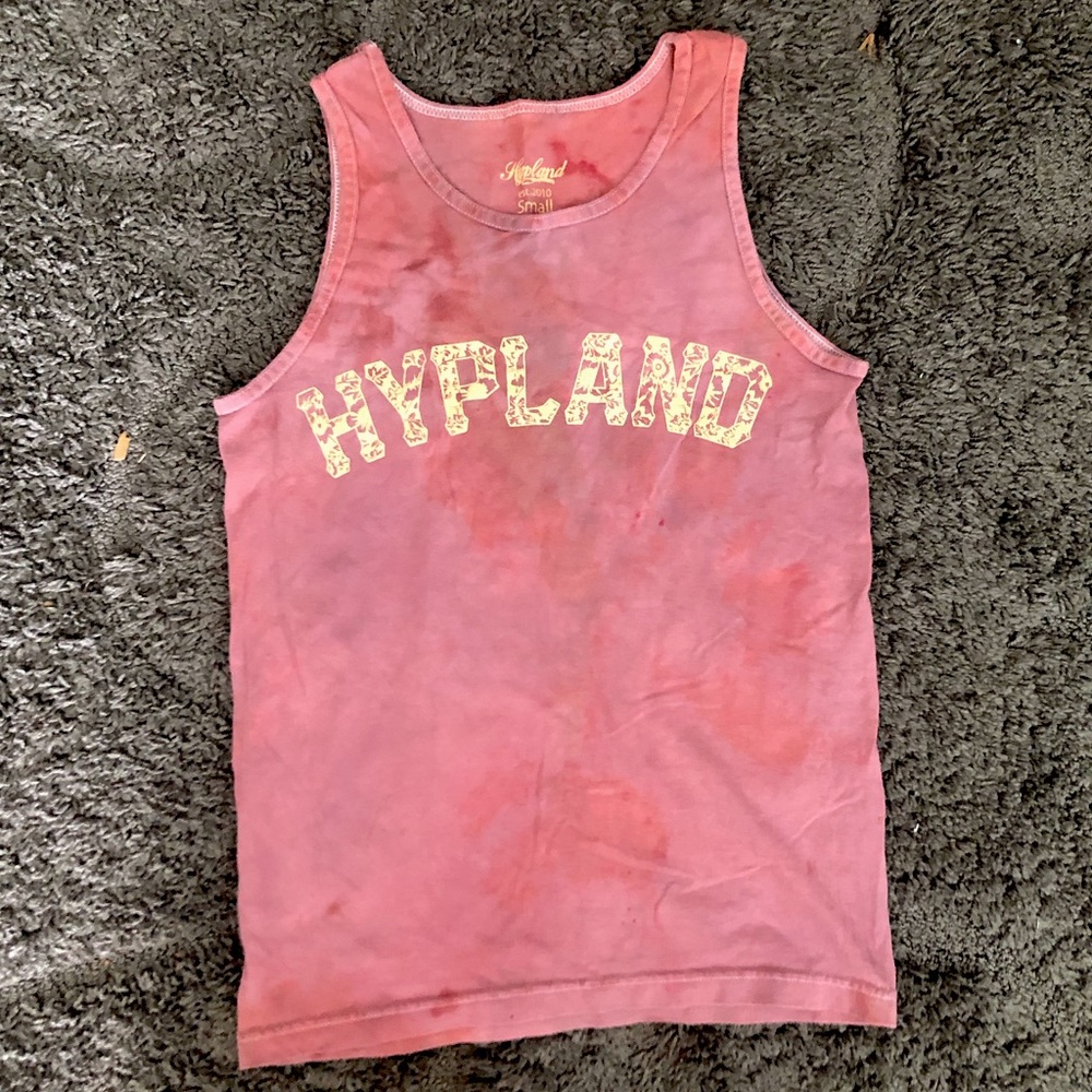 Tie-Dye Men’s Hypland Pink Tank Top Size Small